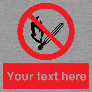 Custom No Open Flames Sign